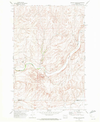 United States Geological Survey Sprague Lake SW, WA (1969, 24000-Scale) digital map