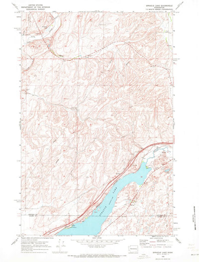 United States Geological Survey Sprague Lake, WA (1969, 24000-Scale) digital map