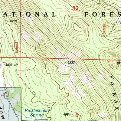 United States Geological Survey Sprague River East, OR (1998, 24000-Scale) digital map