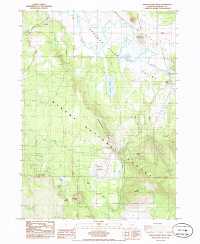 United States Geological Survey Sprague River West, OR (1985, 24000-Scale) digital map