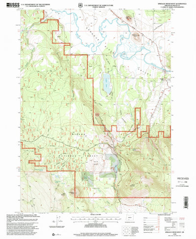 United States Geological Survey Sprague River West, OR (1998, 24000-Scale) digital map