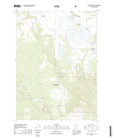 United States Geological Survey Sprague River West, OR (2020, 24000-Scale) digital map