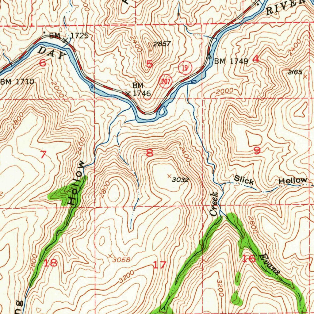 Spray, OR (1953, 62500-Scale) Map by United States Geological Survey ...
