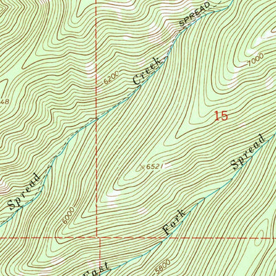 United States Geological Survey Spread Mountain, MT (1968, 24000-Scale) digital map