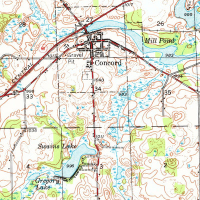 United States Geological Survey Spring Arbor, MI (1948, 62500-Scale) digital map