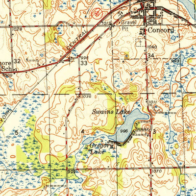 United States Geological Survey Spring Arbor, MI (1949, 62500-Scale) digital map