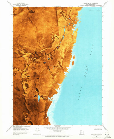 United States Geological Survey Spring Bay SW, UT (1969, 24000-Scale) digital map