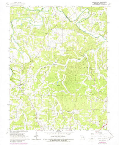 United States Geological Survey Spring Bluff, MO (1966, 24000-Scale) digital map