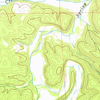 United States Geological Survey Spring Bluff, MO (1966, 24000-Scale) digital map
