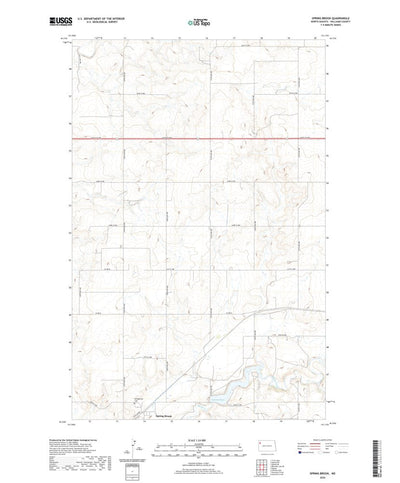 United States Geological Survey Spring Brook, ND (2020, 24000-Scale) digital map