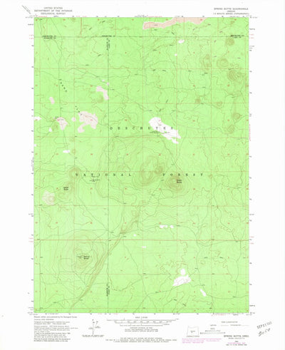 United States Geological Survey Spring Butte, OR (1963, 24000-Scale) digital map