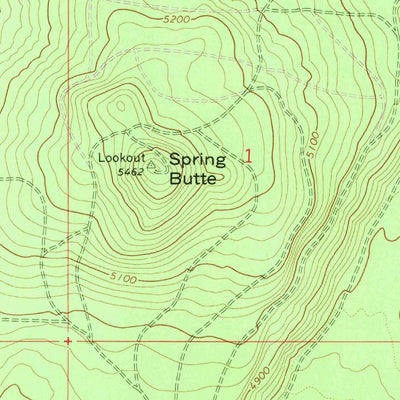 United States Geological Survey Spring Butte, OR (1963, 24000-Scale) digital map