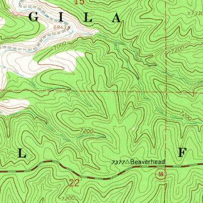 United States Geological Survey Spring Canyon, NM (1967, 24000-Scale) digital map