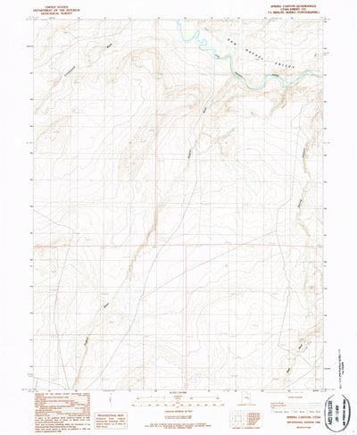 United States Geological Survey Spring Canyon, UT (1986, 24000-Scale) digital map