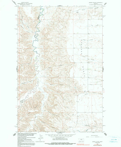 United States Geological Survey Spring Coulee, MT (1964, 24000-Scale) digital map