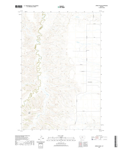 United States Geological Survey Spring Coulee, MT (2020, 24000-Scale) digital map