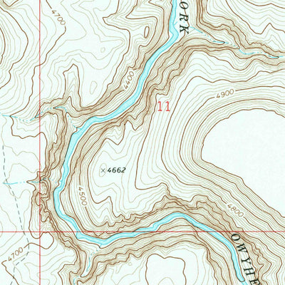 United States Geological Survey Spring Creek Basin, ID (1973, 24000-Scale) digital map