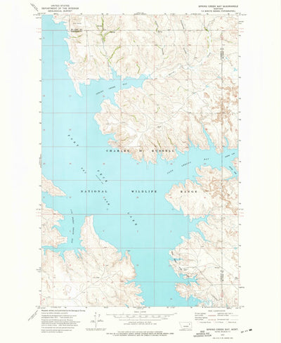 United States Geological Survey Spring Creek Bay, MT (1972, 24000-Scale) digital map