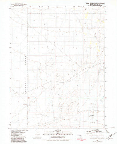 United States Geological Survey Spring Creek Flat NW, NV (1981, 24000-Scale) digital map
