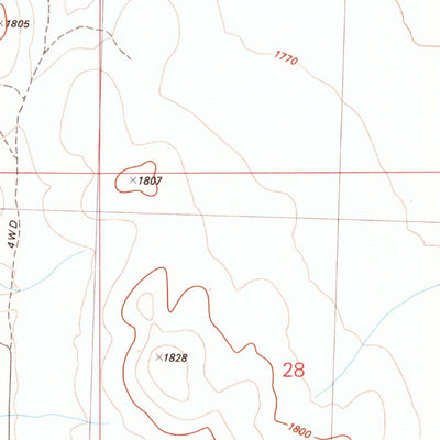 United States Geological Survey Spring Creek Flat NW, NV (1981, 24000-Scale) digital map