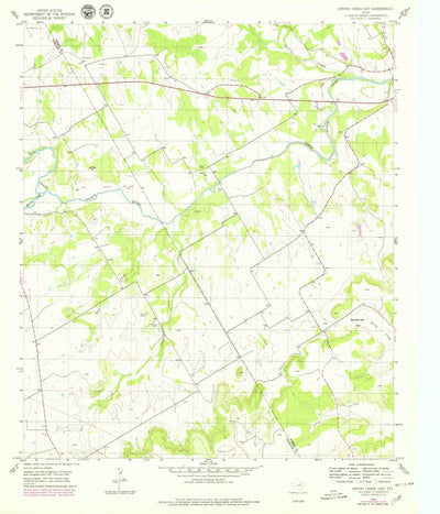 United States Geological Survey Spring Creek Gap, TX (1956, 24000-Scale) digital map