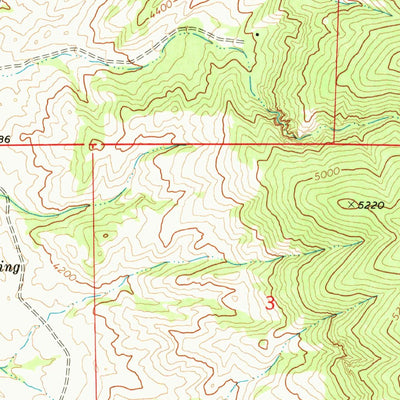 United States Geological Survey Spring Creek Junction, MT (1970, 24000-Scale) digital map