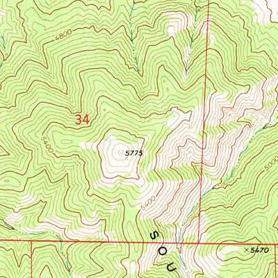 United States Geological Survey Spring Creek Junction, MT (1970, 24000-Scale) digital map