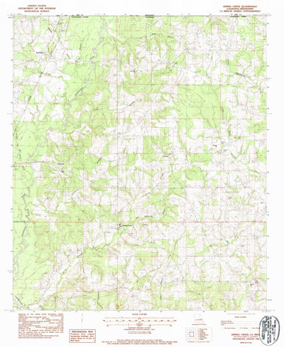 United States Geological Survey Spring Creek, LA-MS (1983, 24000-Scale) digital map