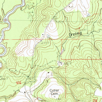 United States Geological Survey Spring Creek, LA-MS (1983, 24000-Scale) digital map
