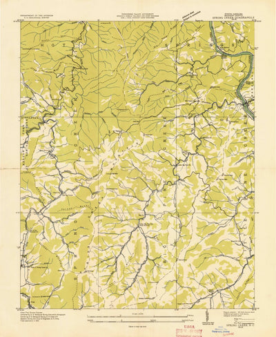 United States Geological Survey Spring Creek, NC (1935, 24000-Scale) digital map