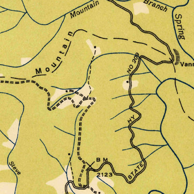 United States Geological Survey Spring Creek, NC (1935, 24000-Scale) digital map