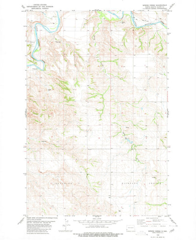 United States Geological Survey Spring Creek, ND (1980, 24000-Scale) digital map