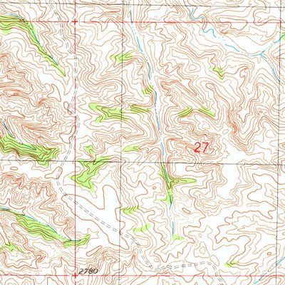 United States Geological Survey Spring Creek, ND (1980, 24000-Scale) digital map