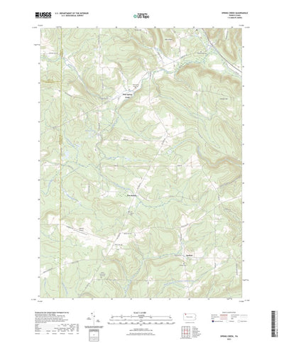 United States Geological Survey Spring Creek, PA (2023, 24000-Scale) digital map