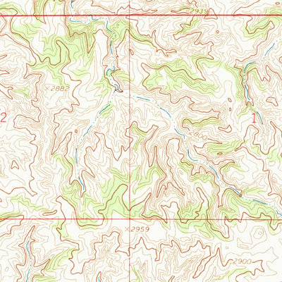 United States Geological Survey Spring Creek School, MT (1965, 24000-Scale) digital map