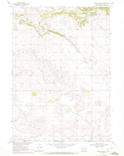 United States Geological Survey Spring Creek, SD (1969, 24000-Scale) digital map