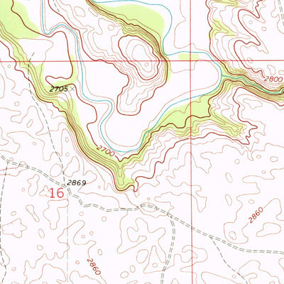 United States Geological Survey Spring Creek, SD (1969, 24000-Scale) digital map
