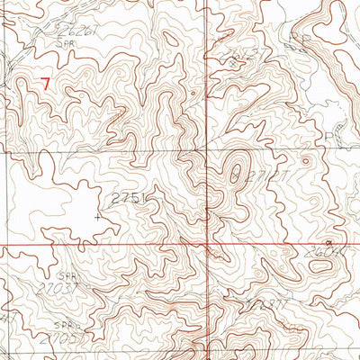 United States Geological Survey Spring Creek SW, MT (1983, 24000-Scale) digital map