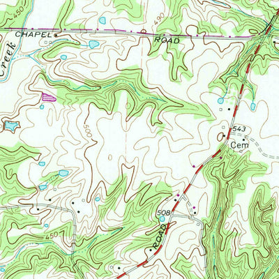 United States Geological Survey Spring Creek, TN (1966, 24000-Scale) digital map