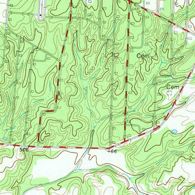 United States Geological Survey Spring Creek, TN (1966, 24000-Scale) digital map