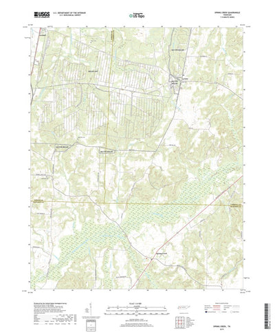 United States Geological Survey Spring Creek, TN (2019, 24000-Scale) digital map