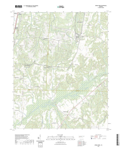 United States Geological Survey Spring Creek, TN (2022, 24000-Scale) digital map