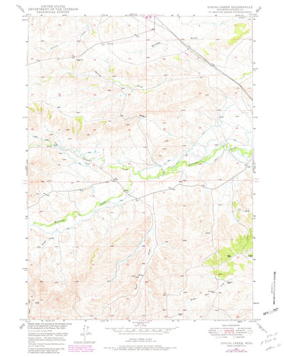 United States Geological Survey Spring Creek, WY (1949, 24000-Scale) digital map