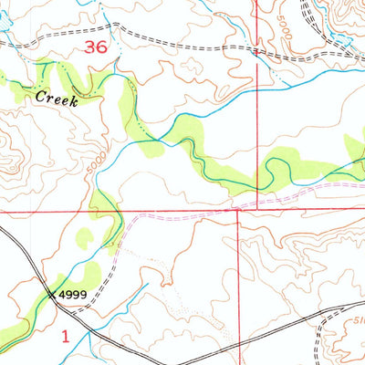 United States Geological Survey Spring Creek, WY (1949, 24000-Scale) digital map