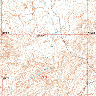 United States Geological Survey Spring Creek, WY (1949, 24000-Scale) digital map