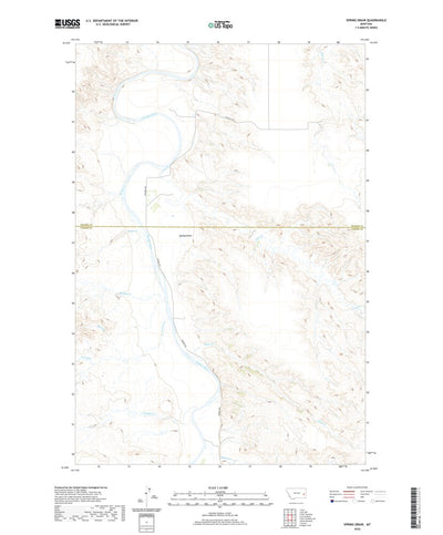 United States Geological Survey Spring Draw, MT (2020, 24000-Scale) digital map