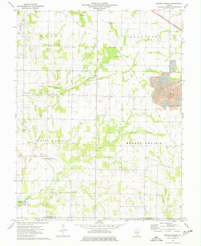 United States Geological Survey Spring Garden, IL (1974, 24000-Scale) digital map
