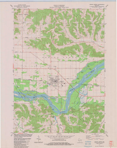 United States Geological Survey Spring Green, WI (1983, 24000-Scale) digital map