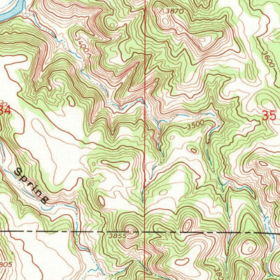 United States Geological Survey Spring Gulch, MT (1967, 24000-Scale) digital map