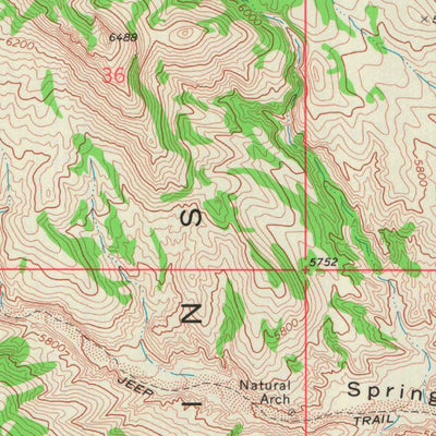 United States Geological Survey Spring Gulch, NV (1972, 24000-Scale) digital map